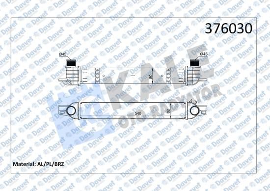 KALE 376030 Turbo Radyatoru Peugeot Bipper Citroen Nemo 1.3hdi 1.4hdi Fiat Fiorino 1.3 Mjet Eu5 Eu6 Al/Brz